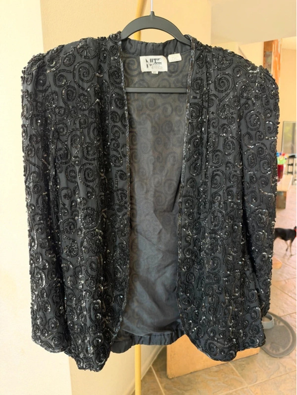 Vintage long-sleeve open-front evening jacket from NITE Line